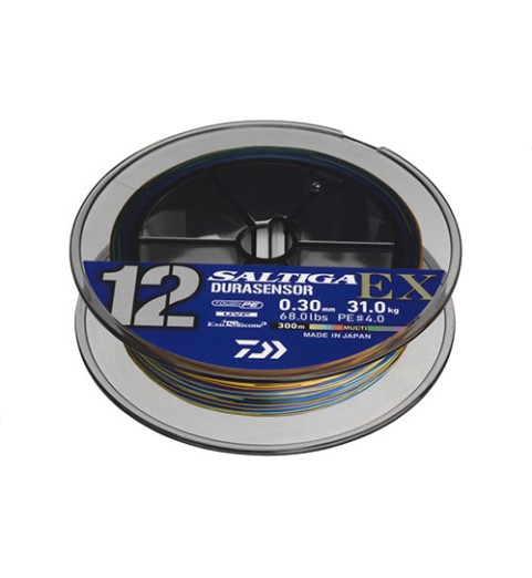 Daiwa - Saltiga Durasensor 12 Braid EX+Si3 - 0.14mm 12kg 27lb 300m - (12245-314)