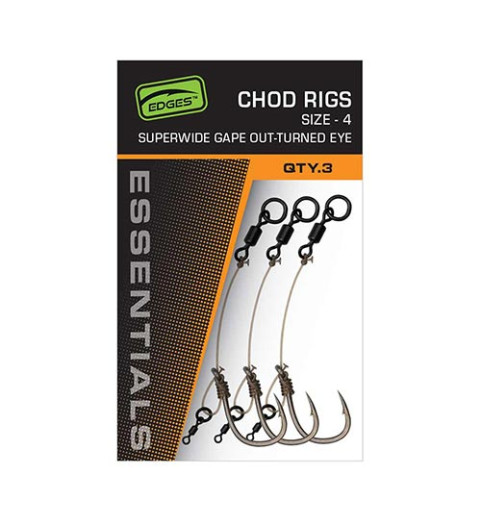 Fox - Edges Super Wide Gape Chod Rigs - 6 (x3) - (CCR203)