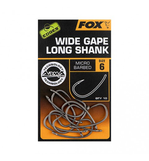 Fox - Edges™ Wide Gape Long Shank - Bojlis Horog