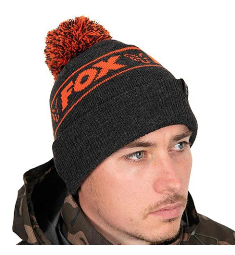 Fox - Collection Bobble - Black & Orange - Sapka - (CHH021)