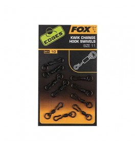 Fox - Edges Kwik Change Hook Swivels Size 10 x 10 - Forgó - (CAC701)