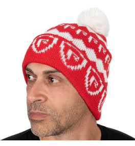 Fox - Rage Red & White Bobble Hat - Sapka - (NHH020)