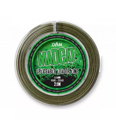 Madcat - Spliceable Leader 25m 1.00mm 110kg GREEN - Kopásálló Harcsás Előke - (SVS56657) 