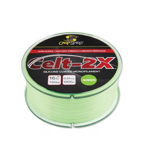 Carp Spirit - Celt-2X™ Hi-Vis Green - 0,285mm 1400m 6,45kg - Főzsinór -  (ACS470017)