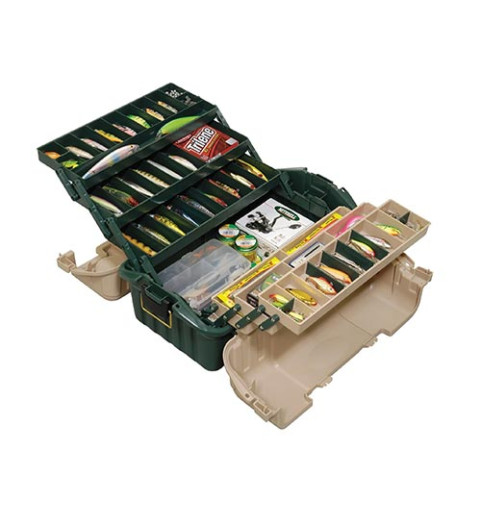 Plano - 6-Tray Box Grn /Sandstone - Horgászláda - (PMC861600)