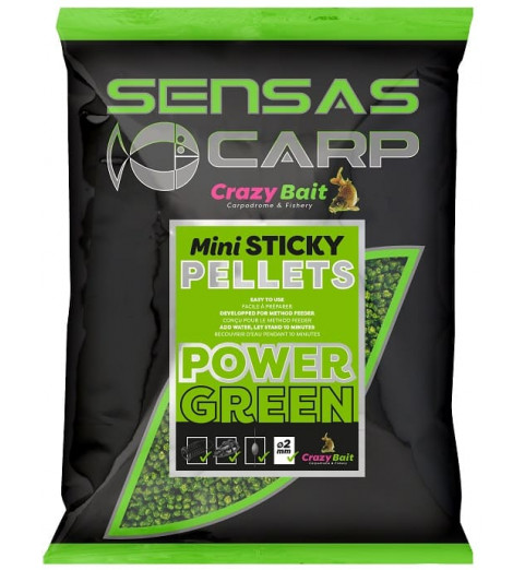 Sensas - Mini Sticky Pellet Green (fokhagyma) 700g